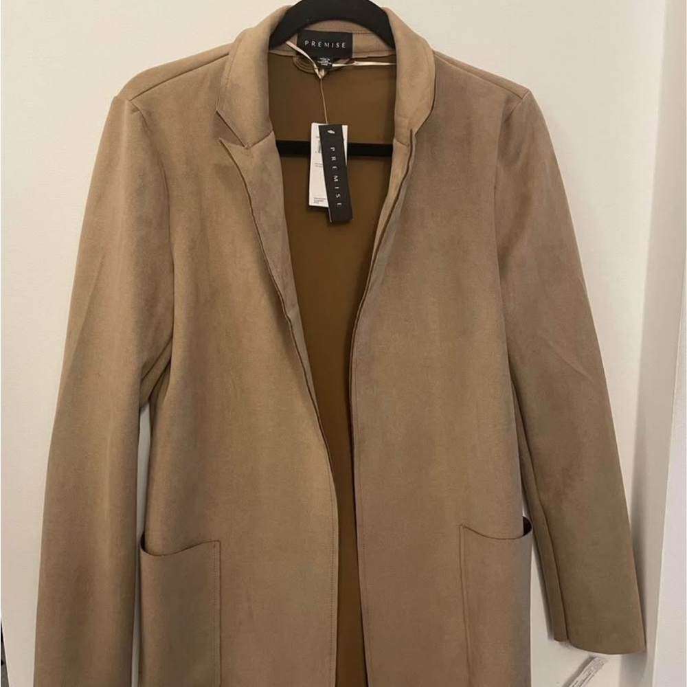 Tan Women's suede Coat/ cardigan